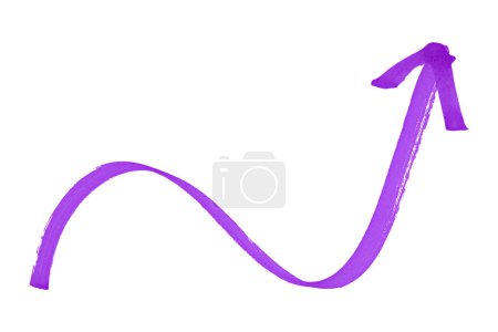Téléchargez les photos : Flèches violettes isolées sur fond blanc - en image libre de droit