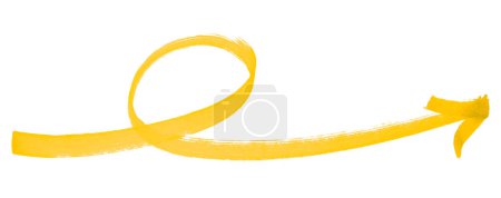 Téléchargez les photos : Flèches jaunes isolées sur fond blanc - en image libre de droit