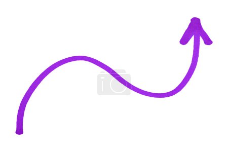 Téléchargez les photos : Flèches violettes isolées sur fond blanc - en image libre de droit