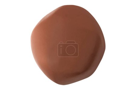Photo for Brown plasticine isolated on white background - Royalty Free Image