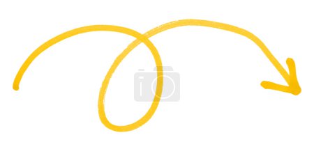 Téléchargez les photos : Flèches jaunes isolées sur fond blanc - en image libre de droit