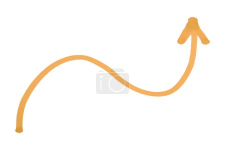 Téléchargez les photos : Flèches orange isolées sur fond blanc - en image libre de droit