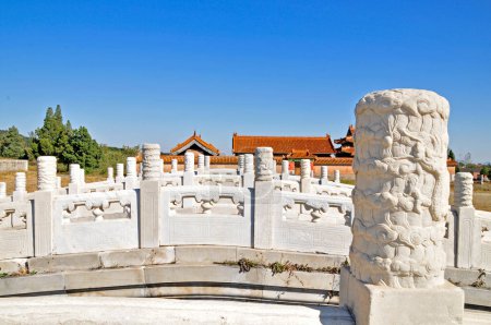 Alte Architekturlandschaft, der Qing Qing Dongle, in China das königliche Mausoleum 