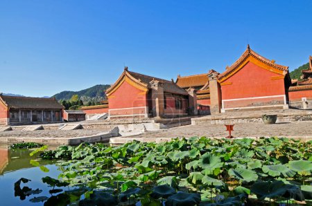 Arquitectura antigua paisaje, el qing qing dongling, en China