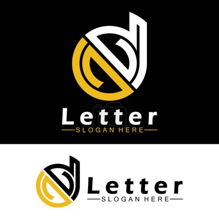 Alphabet Buchstaben Monogramm Logo DN, ND, D und N, elegante und professionelle Buchstaben-Icon-Design