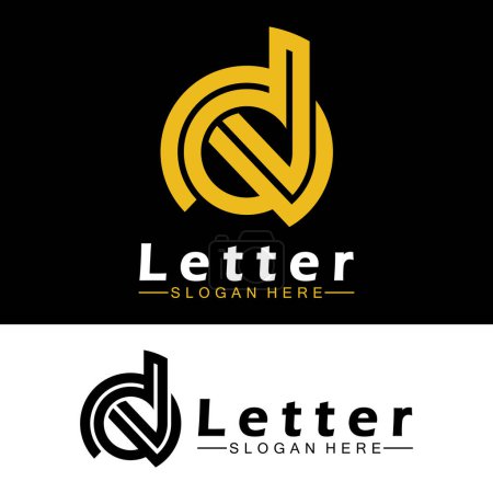 Lettres alphabet logo monogramme DN, ND, D et N, design élégant et professionnel icône lettre