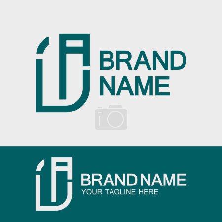 Creative Letter AU or UA logo template