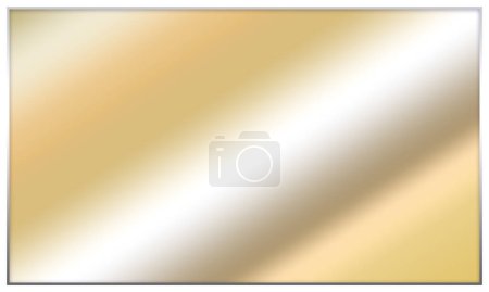 Photo for Gold color gradient with shine light blank square element graphic template on white background - Royalty Free Image