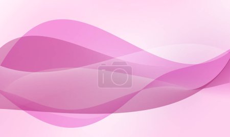 Foto de Líneas rosa púrpura curvas de onda con fondo abstracto gradiente suave - Imagen libre de derechos