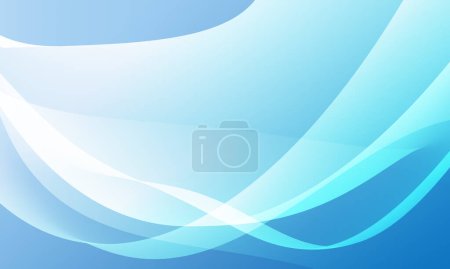 Foto de Curvas de onda de líneas azules con fondo abstracto de gradiente suave - Imagen libre de derechos
