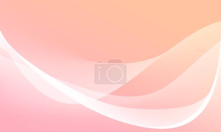 Foto de Curvas de onda de oro rosa líneas lisas con fondo abstracto gradiente suave - Imagen libre de derechos