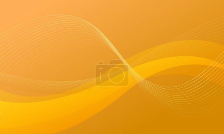Foto de Naranja oro líneas de color ondas curvas fondo abstracto - Imagen libre de derechos