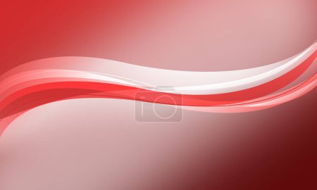 Foto de Líneas rojas curva de onda con gradiente suave fondo abstracto - Imagen libre de derechos
