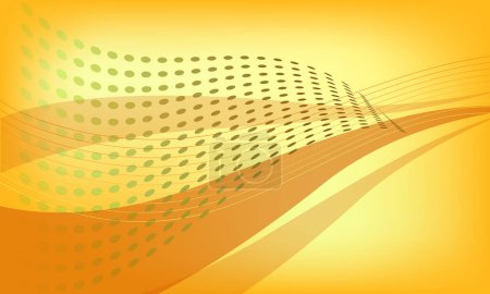 Foto de Marrón amarillo líneas onda curva abstracta tecnología fondo - Imagen libre de derechos