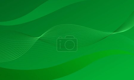 Foto de Líneas verdes curva onda fondo abstracto - Imagen libre de derechos