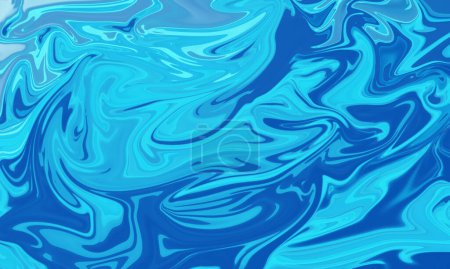Photo for Blue liquid oil painting brush spalsh water color artistic abstract background - Royalty Free Image