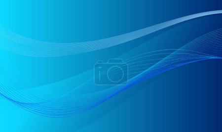 Photo for Blue light business lines wave curves abstract background - Royalty Free Image