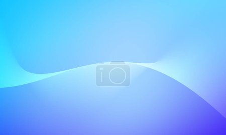 Photo for Abstract blue curves waves smooth gradient background - Royalty Free Image