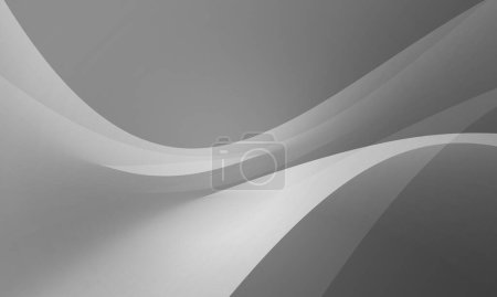 Photo for Gray silver round lines curves waves abstract background - Royalty Free Image