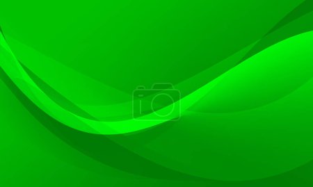 Téléchargez les photos : Lignes vertes vagues courbes gradient lisse fond abstrait - en image libre de droit
