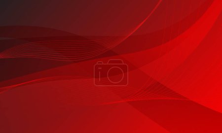 Photo for Red lines waves curves smooth gradient abstract background - Royalty Free Image