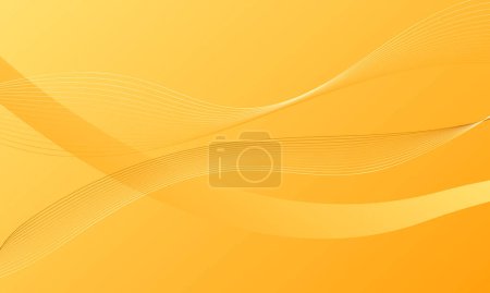 Photo for Yellow smooth lines wave curves with gradient abstract background - Royalty Free Image