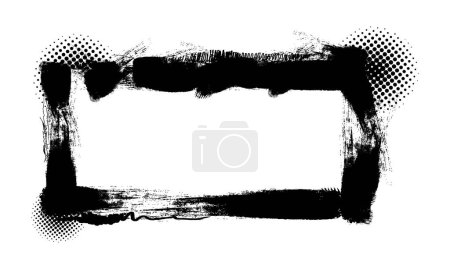 Grunge-Rahmen Rand schwarze Striche Linien Leere Raum Vorlage