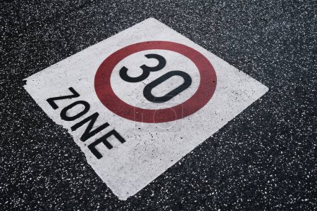 Photo for Road sign with the number 30 limit - Royalty Free Image
