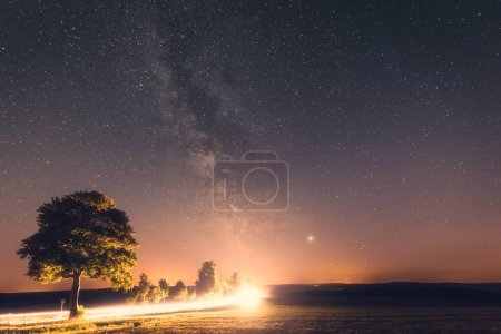 Photo for Night view of beautiful starry sky - Royalty Free Image