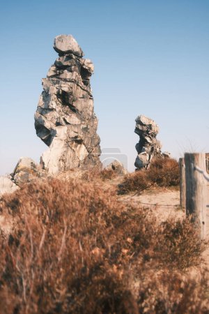 Téléchargez les photos : Teufelsmauer, Devils Wall, formation rocheuse en Saxe-Anhalt, montagnes du Harz, Allemagne. - en image libre de droit