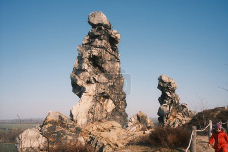 Téléchargez les photos : Teufelsmauer, Devils Wall, formation rocheuse en Saxe-Anhalt, montagnes du Harz, Allemagne. - en image libre de droit