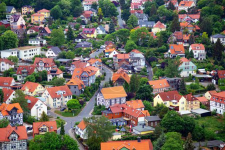 Foto de Hermosa vista de pequeño pueblo en Alemania - Imagen libre de derechos