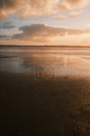 Photo for Beautiful sunset over the sea. nature background - Royalty Free Image