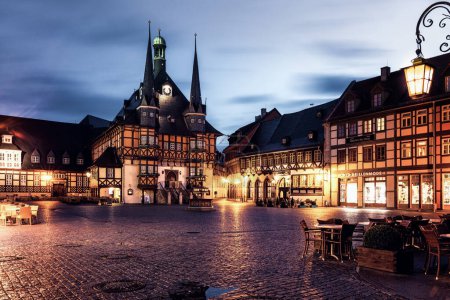 Photo for Wernigerode town hall during sunset - Royalty Free Image
