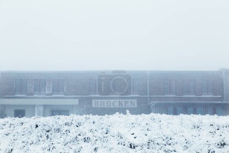 Photo for Brick building in winter season - Royalty Free Image