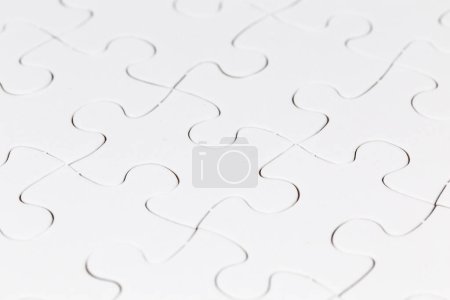 Foto de Piezas de rompecabezas blanco textura de fondo - Imagen libre de derechos