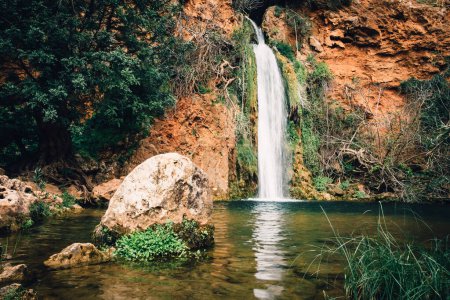 Téléchargez les photos : Belle grande cascade dans la forêt - en image libre de droit