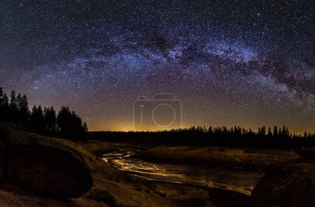 Photo for Night sky with stars and milky way - Royalty Free Image