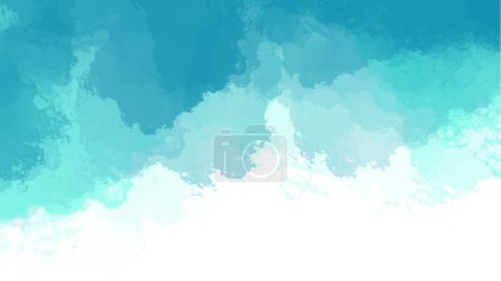 Abstraktes blaues Aquarell Hintergrund. Handgemaltes Aquarell. Vektor