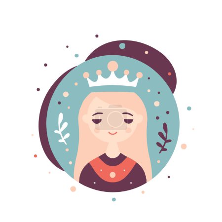 Ilustración de Logotipo de princesa lindo, ilustración del vector para su diseño - Imagen libre de derechos