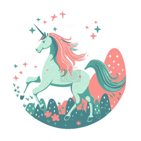 Illustration for Unicorn illustration for your design - Royalty Free Image