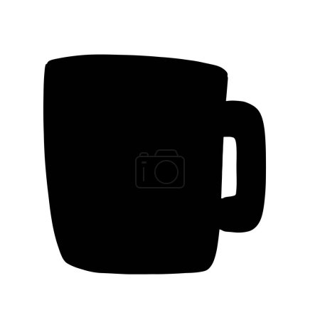 Illustration for Coffee cup with space for quote vector illustration - Royalty Free Image
