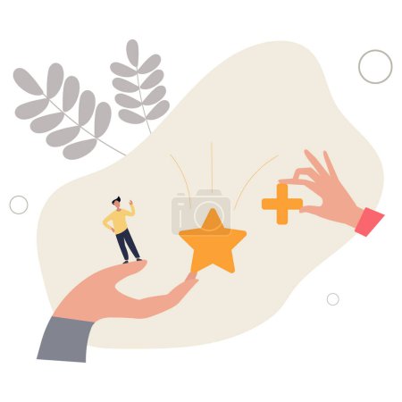 Illustration for Value added, increase value or price of product to make profit, additional advantage or development for more benefit concept.flat vector illustration. - Royalty Free Image
