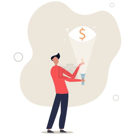 Illustration for Make money or increase earning from investment, salary or income increase, profitability concept.flat vector illustration. - Royalty Free Image