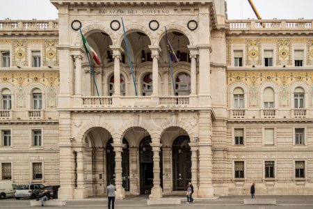 Foto de View of the Government Palace in Trieste. October 2022 Trieste, Friuli Venezia Giulia - Italy - Imagen libre de derechos