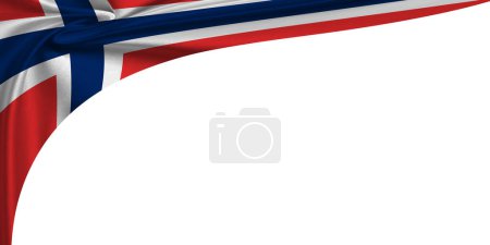 Téléchargez les photos : White background with norway flag. 3D Illustration - en image libre de droit