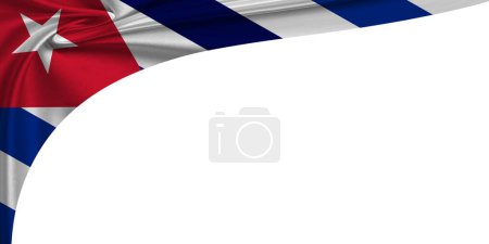 Foto de Fondo blanco con bandera de Cuba. Ilustración 3D - Imagen libre de derechos
