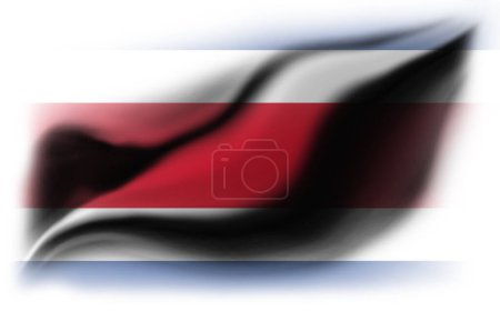 Téléchargez les photos : Fond blanc avec drapeau déchiré du Costa Rica. Illustration 3d - en image libre de droit