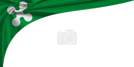 Téléchargez les photos : Fond blanc avec drapeau de Lombardie. Illustration 3d - en image libre de droit