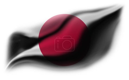 Foto de Fondo blanco con bandera de Japón rota. ilustración 3d - Imagen libre de derechos